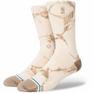 NBA Stance Logoman Infiknit Tie-Dye Crew Socks Men’s Size: L 9-13 Beige (R91)
